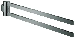 GROHE Handtuchhalter Selection 41063 2-armig schwenkbar hard graphite, 41063A00 41063A00