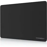 Titanwolf Gaming Mauspad Speed Mousepad 350 x 250 x 3 mm, Tischunterlage, strapazierfähig, rutschfest, abwaschbar, Geschwindigkeit & Präzision, schwarz