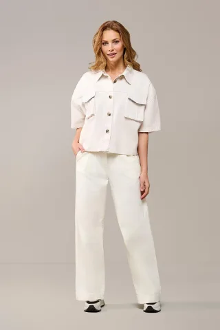 Lina-Bluse in gebrochenem Weiß