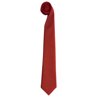 Premier Krawatte - Einfarbige Herren-Arbeitskrawatte (2er-Pack) (Rot)