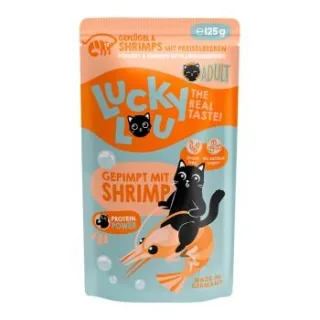Lucky Lou Nassfutter Katze Adult Geflügel und Shrimps 16x125 g