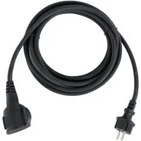 Stagecaptain Verlängerungskabel Aussenbereich 5m, IP44, H07RN-F Kabel (3x 1,5 mm) Verlängerungskabel, Schuko, Schutzkontakt (500 cm), Gummiummantelt - Mit Kindersicherung und Abdeckkappe