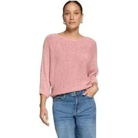 Zero Strickpullover Damen mit Fledermausärmeln (1-tlg) Gerippt