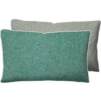 Biberna Kissenbezug Hermal Flanell mit Reißverschluss, Melange-Optik, Wendekissenbezug, (1 Stück), Feinflanell, Made in Germany zertifiziert, kuschelig weich, mit Paspel