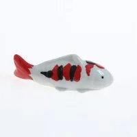 MARELIDA Dekofigur schwimmender Fisch Teichdeko Tierfigur Porzellan Koi L: 10cm (1 St)