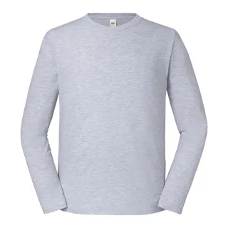 Fruit of the Loom - "Iconic" T-Shirt für Herren/Damen Unisex Langärmlig (Grau meliert)