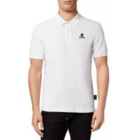 PHILIPP PLEIN Poloshirt Polo Hemd Totenkopf Slim Fit Gesticktes Logo,zwei Seitenschlitzen und doppelter Nadelstichnaht