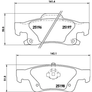 Hella Bremsbel?ge hinten Dodge Durango Jeep Grand Cherokee