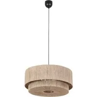 TRIO Leuchten LED Pendelleuchte, Dimmfunktion, LED wechselbar, warmweiß, groß-e Boho einflammig hängend über-n Esstisch & Treppenhaus, Ø 60cm