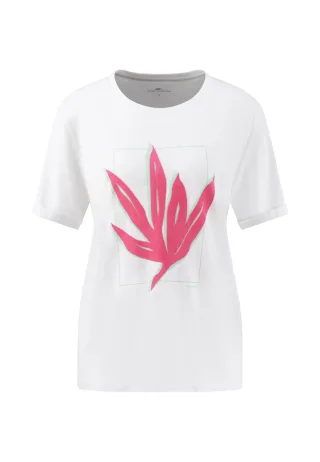 FYNCH-HATTON - T-SHIRT PLACED PRINT LEAF white - Gr. - L