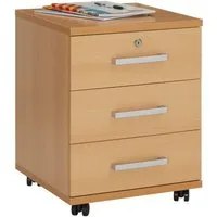 CARO-Möbel Rollcontainer VANCOUVER, Rollcontainer Bürocontainer Schubladenschrank Büroschrank abschließbar