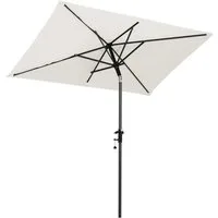 Sekey Balkonschirm 200 x 125 cm Rechteckiger Sonnenschirm mit Schnellöffnungs-Knopf UV50+, LxB: 200,00x125,00 cm, mit/ohne Balkongeländer, Windfest, Kippbar, für Balkon