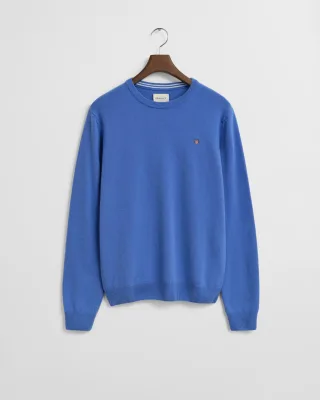 GANT - Superfine Lambswool Rundhalspullover perfect blue - Gr. - XXXL