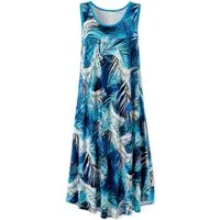 ITALY VIBES Sommerkleid - leichtes Viskosekleid Ärmellos mit A-Linie - Damen Kleid ONE SIZE- passend für Größen von M-XL