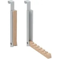 relaxdays Türhaken Klappbare Türgarderobe 2er Set, Türen, (2-St), grau