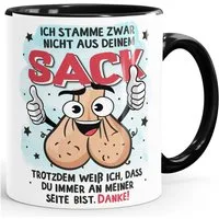MoonWorks Tasse Kaffee-Tasse Geschenk für Bonus-Papa zum Vatertag Spruch lustig, Keramik