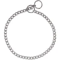 Nobby Hunde-Halsband Halskette chrom, kleine Glieder, XS, Chrom