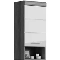 furnling Hängeschrank Scott 1 Tür, 1 offenes Fach, Badmöbel, Badschrank, Breite 37 cm