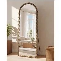 ANTOK Ganzkörperspiegel Vintage-Bodenspiegel 156×62cm mit Perlenrand, Steh- & Wandmontage (1-St), Luxuriös für Schlaf- & Wohnzimmer