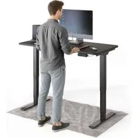 DESKSPACE Schreibtisch Pro Plus Höhenverstellbarer Elektrischer Schreibtisch (Komplettset mit Tischgestell und Tischplatte), mit Memory Funktion und Kollisionsschutz