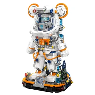 881302 Astronaut Building Blocks Assembly Kit With LED City Space Creative MOC DIY Robots Bricks Toys for Kids Adult Gif
