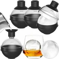FELIXLEO Eiswürfelform Silikon Eiswürfelform Kugel,2-in-1 Trichter für Whiskey & Cocktails., (1-tlg)