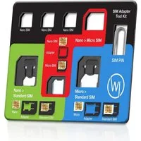 Wicked Chili 8in1 Multi Sim Card Tool Gelbeutel Karten Halter Smartphone-Adapter N/A zu Nano, Micro, Standard