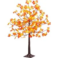 BONETTI LED Baum Weihnachtsdeko, LED fest integriert, Warmweiß, Beleuchteter Deko-Herbstbaum mit Ahornblättern
