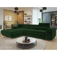 MIRJAN24 Ecksofa Torezio Mini, mit Bettkasten und Schlaffunktion, Einstellbare Kopfstützen, 280x170x70-90 cm
