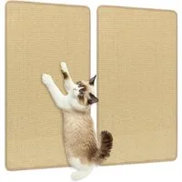 COSTWAY Kratzmatte, (2-tlg), Kratzbrett Wand, Katzenteppich, selbstklebend