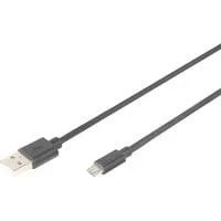 USB 2.0 Anschlusskabel USB-A (Stecker) > Micro-USB (Stecker) schwarz, 3 Meter