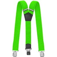 Fabio Farini Hosenträger 4cm Breites Y-Design verstellbar mit extra starken Clipverschluss, Neongrün
