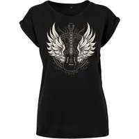Youth Designz Print-Shirt "Gitarre mit Flügel" Damen T-Shirt Statement Geschenk Frauen Motiv mit stylischen Aufdruck für Frauen