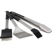 Grillbesteck-Set Baron, 4-teilig schwarz/edelstahl