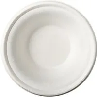 PAPSTAR Einwegschale Schalen, Zuckerrohr pure 380 ml Ø 15,5 cm, 4,6 cm weiss 50 Stk, Zuckerrohr