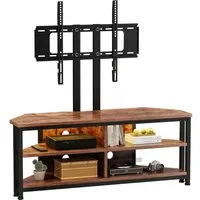 Dripex Lowboard TV Eckschrank Schrank Eckboard mit Halterung und LED