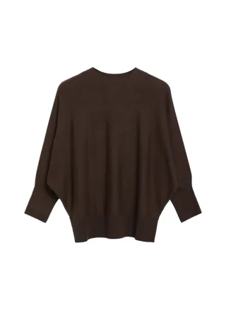 s.Oliver BLACK LABEL - Pullover mit Fledermausärmeln braun - Gr. - 34
