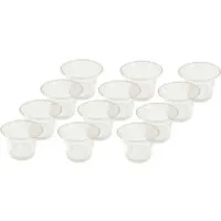 Provance Teelichthalter 12 - 24x Teelichtglas geschwungener Rand Ø 6,3 cm (12 St)