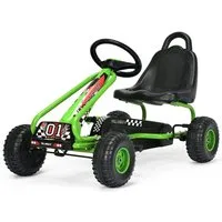 COSTWAY Go-Kart, Tretauto, Tretfahrzeug, Kinderfahrzeug, ab 3 Jahren