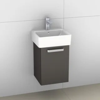 Artiqua 412 Waschtischunterschrank für Connect Cube E7137, Stahlgrau Metallic, 412-WUT-I13-L-7141-88 412-WUT-I13-L-7141-88