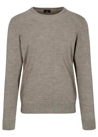 COMMANDER Finest Clothing - Rdh.-Pullover, uni nougat mel. - Gr. - 3XL