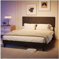 Furnishings Home Polsterbett Doppelbett Bettgestell Mit Lattenrost (1-tlg., Kopfteil hochstellbar), Jugendbett Mit Komforthöhe Lattenrost, Leises Design Bett
