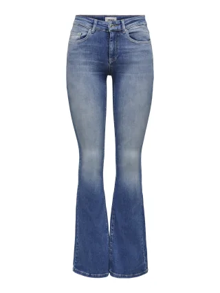 ONLY - ONLBLUSH MID FLARED DNM REA1319 NOOS Medium Blue Denim - Gr. - 34