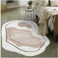 Mazovia Designteppich Modern Unregelmäßig Teppich Weich Teppich für Wohnzimmer Beige Creme, 120 x 170 cm, Fußbodenheizung