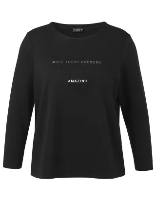 VIA APPIA DUE - Sweatshirt U-Boot 1/1 Arm Motiv schwarz - Gr. - 44
