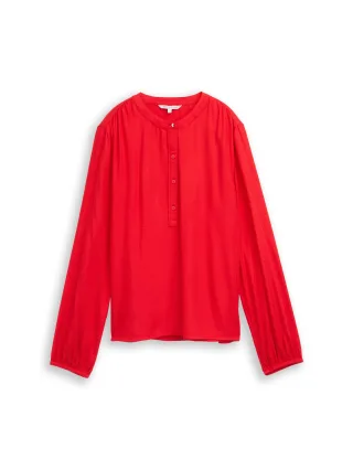 Denim Tom Tailor - Bluse mit Ballonärmeln brilliant red - Gr. - L