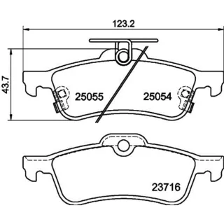 Hella Bremsbel?ge hinten Honda Civic 9