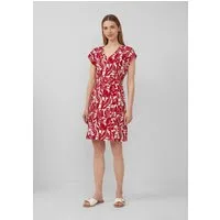 s.Oliver Minikleid Kleid Strukturiertes Jerseykleid mit All-over-Print und Gürtel