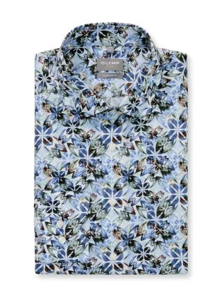 OLYMP - Comfort Fit: Businesshemd blau/weiß - Gr. - 46