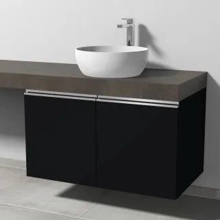 Sanipa Waschtischunterbau mit Türen 2morrow (L2364) 510x900x520 Schwarz-Matt, L236408 L236408
